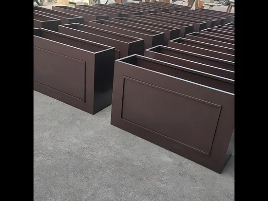 대형 정사각형 현대 금속 알루미늄 상업 거리 재배자 상자